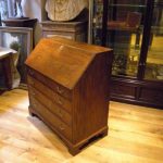 Escritorio plegable de roble antiguo circa 1780 2