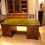 Escritorio de socios de roble antiguo 2