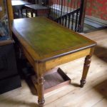 Mesa de escritura de roble antiguo circa 1900 3