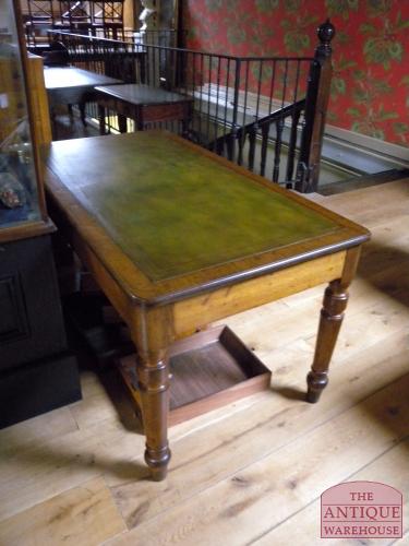 Mesa de escritura de roble antiguo circa 1900 3