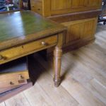 Mesa de escritura de roble antiguo circa 1900 2