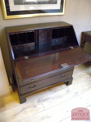 Escritorio plegable de caoba antiguo circa 1800 2