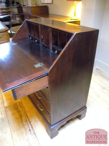Escritorio plegable de caoba antiguo circa 1800 4