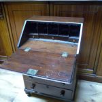 Escritorio plegable de caoba antiguo, secreter 2