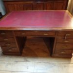 Escritorio de socios de caoba antiguo 1