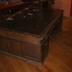 Escritorio de socios de roble antiguo 2