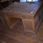 Escritorio de socios de roble antiguo 2