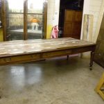 Mesa de escritura de roble antiguo, mesa de biblioteca 3