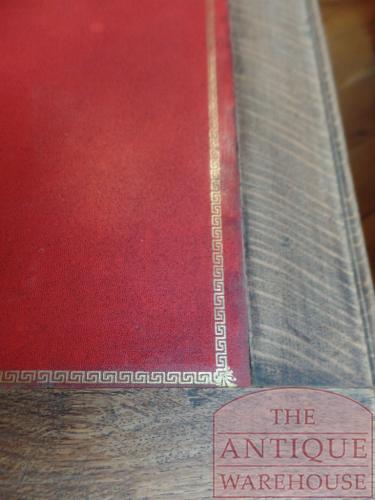 Escritorio antiguo inglés de roble alrededor de 1880 4