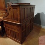Escritorio cilíndrico antiguo de roble 4
